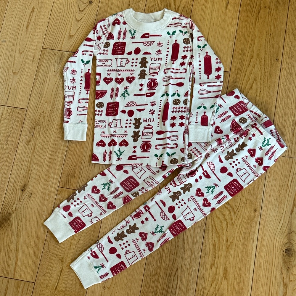Hanna Andersson Holiday Baking Pajama Set Sz 4Y